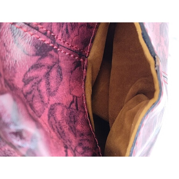 Patricia Nash Silvia Frame Bag Etched Roses Leather - Picture 6 of 10